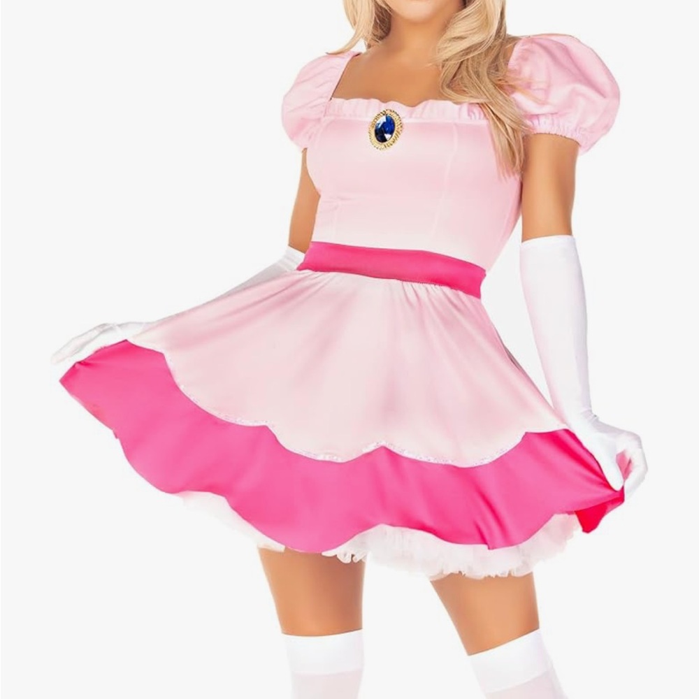 Pink Princess Peach Costume Dress